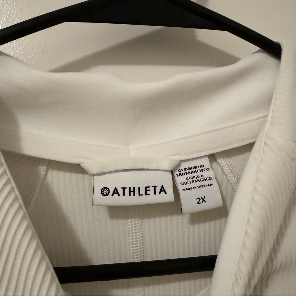 Athleta Salutation Ribbed White Jacket - image 4